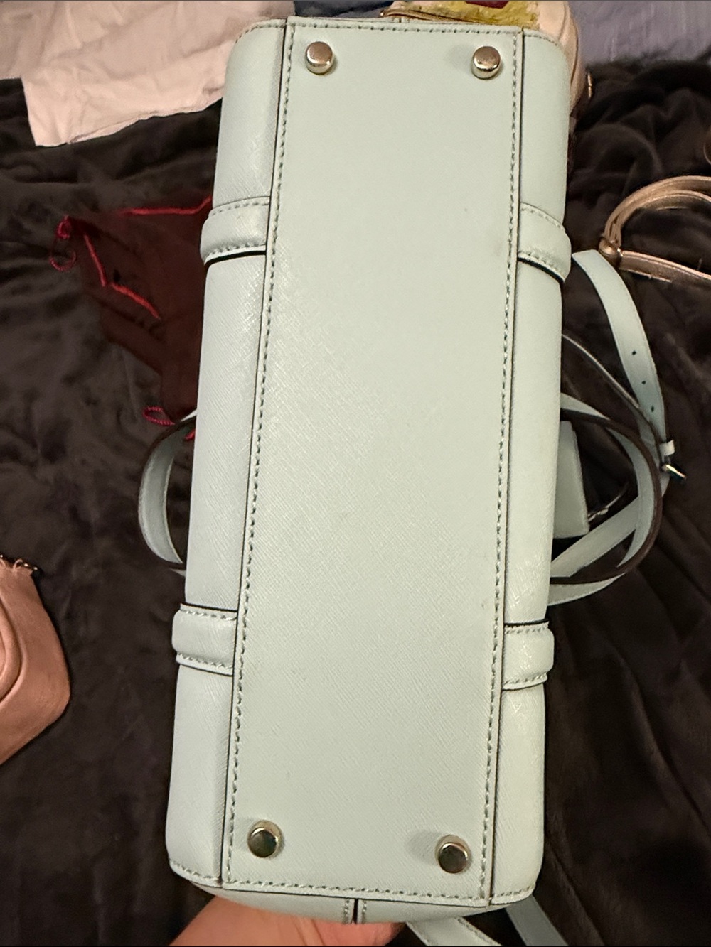 kate spade Pale Blue Structured Satchel with Matching Wallet - Picture 8 of 14